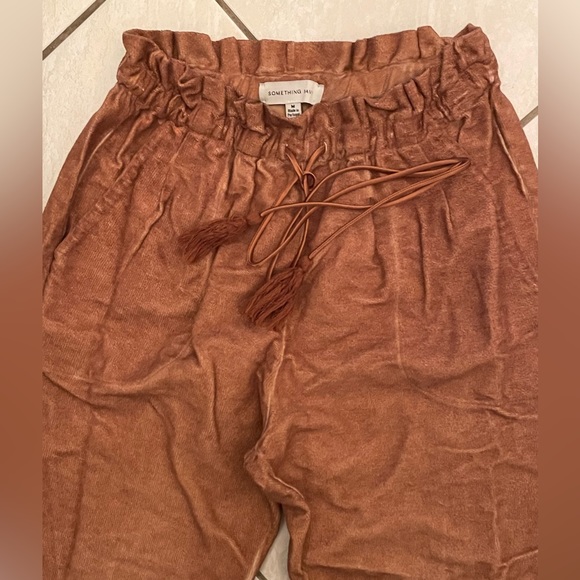 100% Cotton Something Navy Casual Lounge set Copper Medium Bottom Small Top - Picture 11 of 13